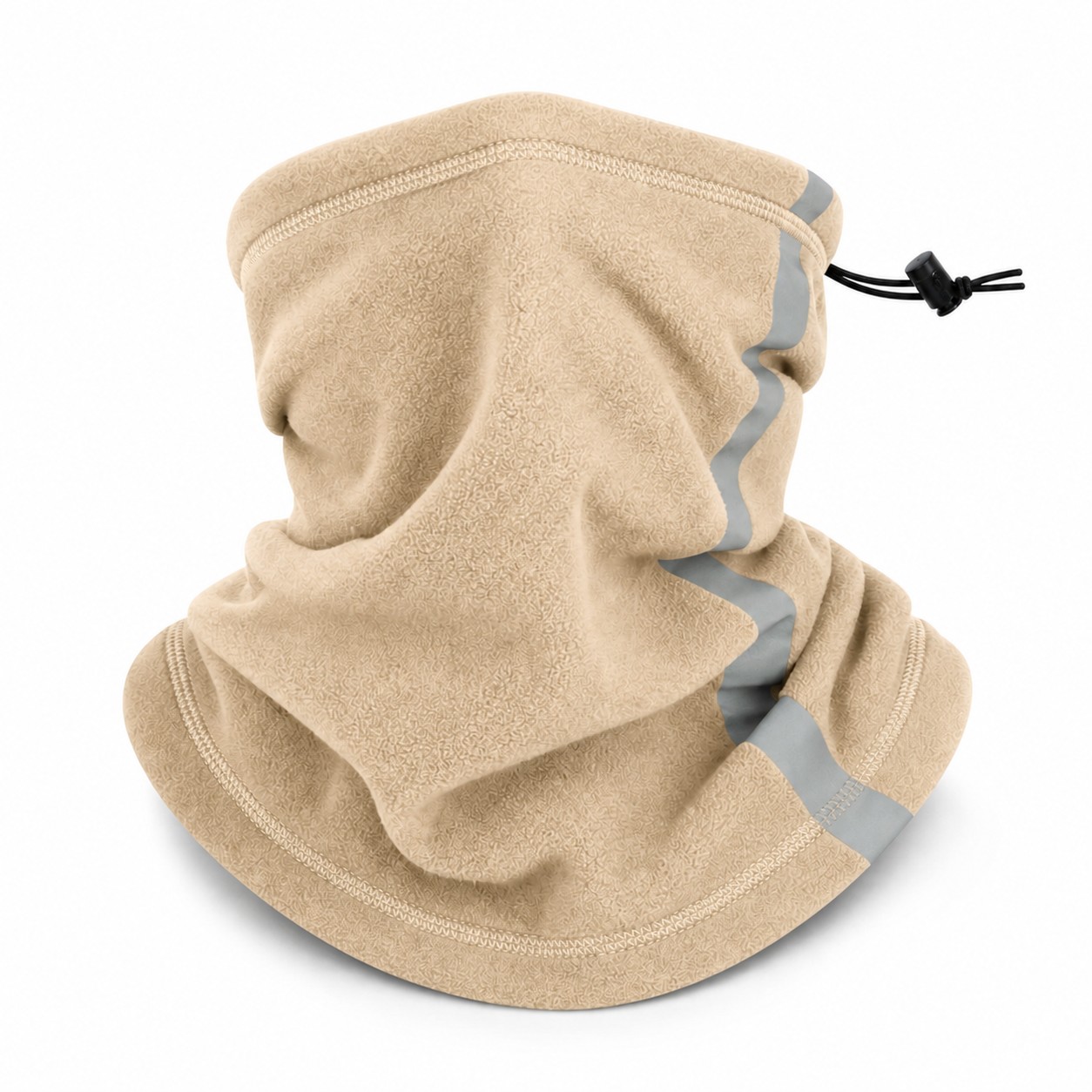 Reflective Safety Bandanna Scarf — Tan Beige