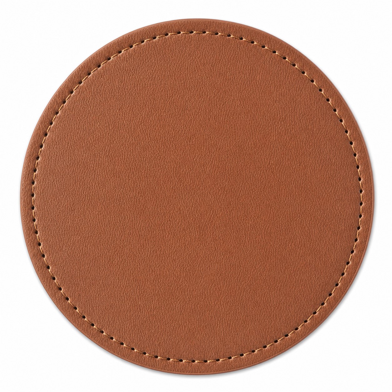 Round Silicone Coaster With Stitched Edge — view 2