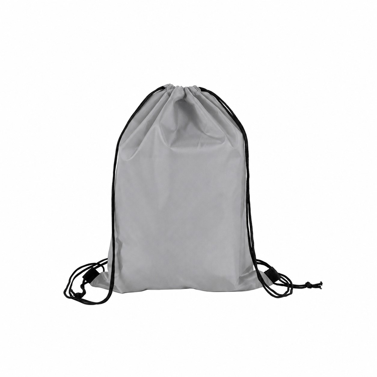 210D Polyester Drawcord Closure Drawstring Bag — Gray