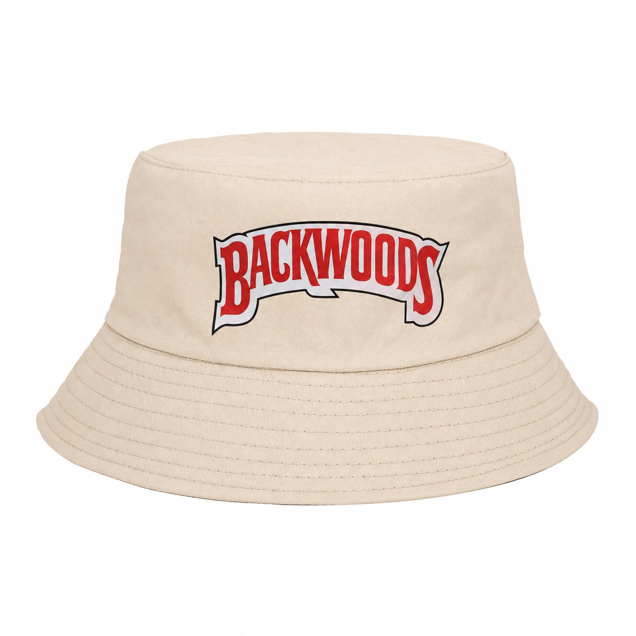 Foldable Polyester Bucket Hat — Natural Beige