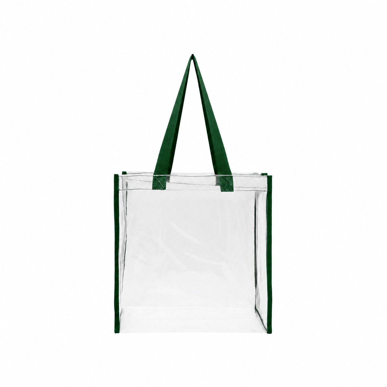 PVC Carry Handles Tote Bag — Forest Green