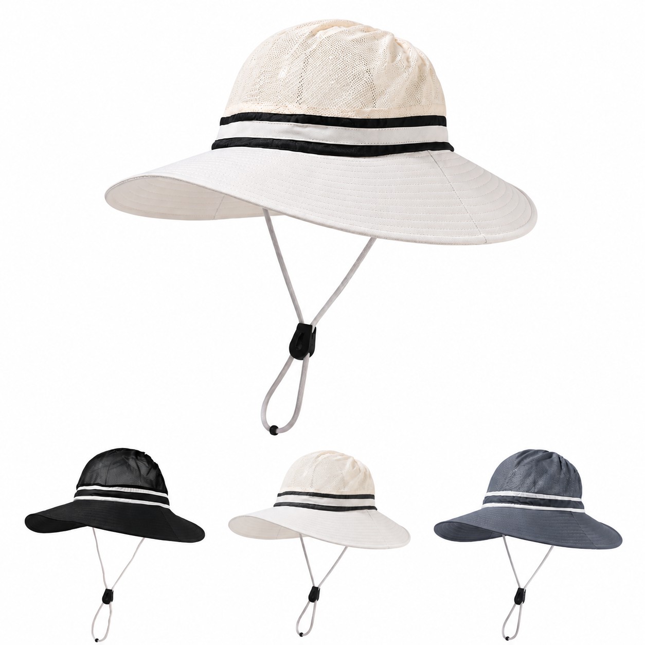 Polyester Mesh Crown Sun Hat