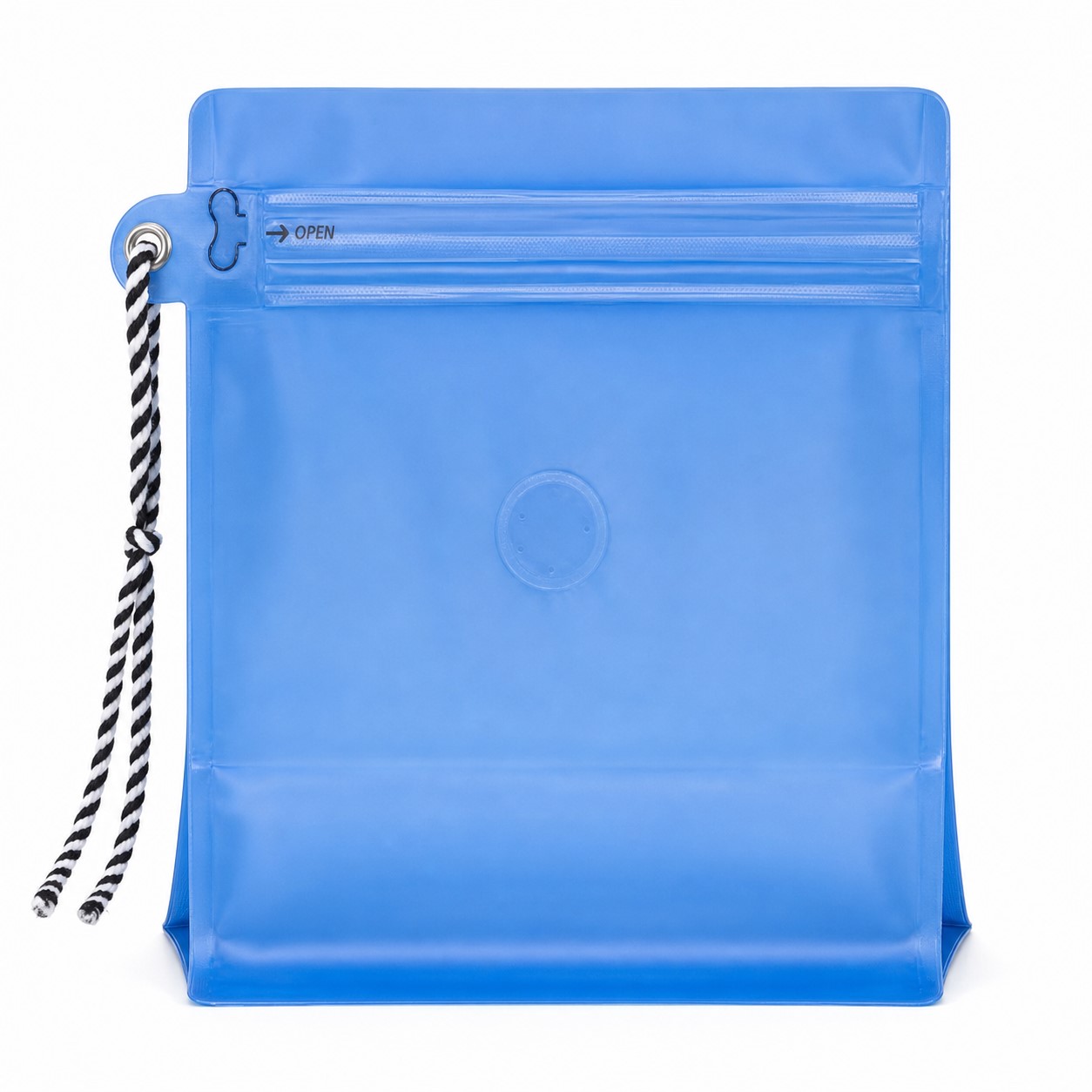 Flat Bottom Aluminum Coffee Pouch With Rope — view 2