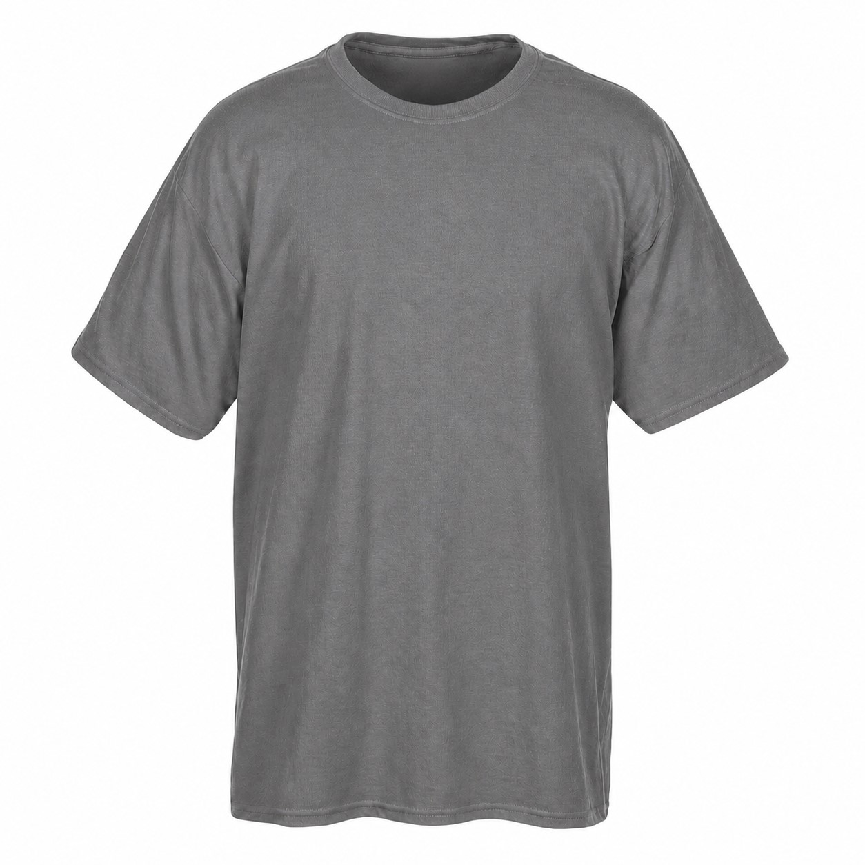 Cotton Polyester Crewneck T Shirt — Gray