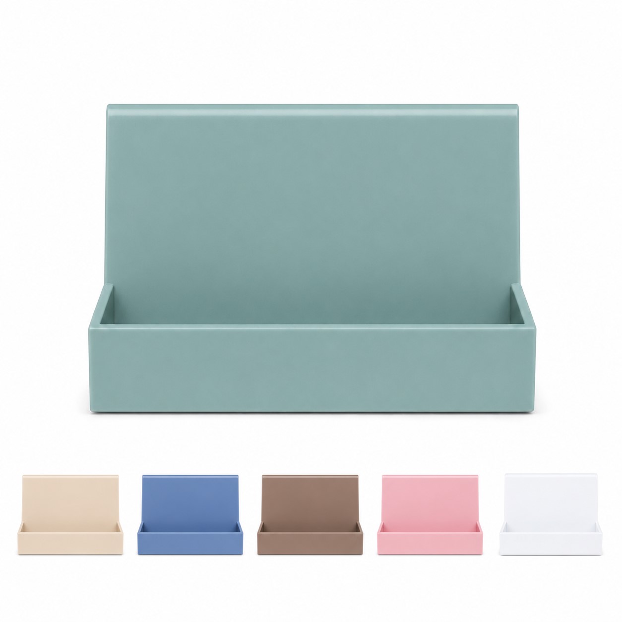 Inclined Plastic Desktop Business Card Holder