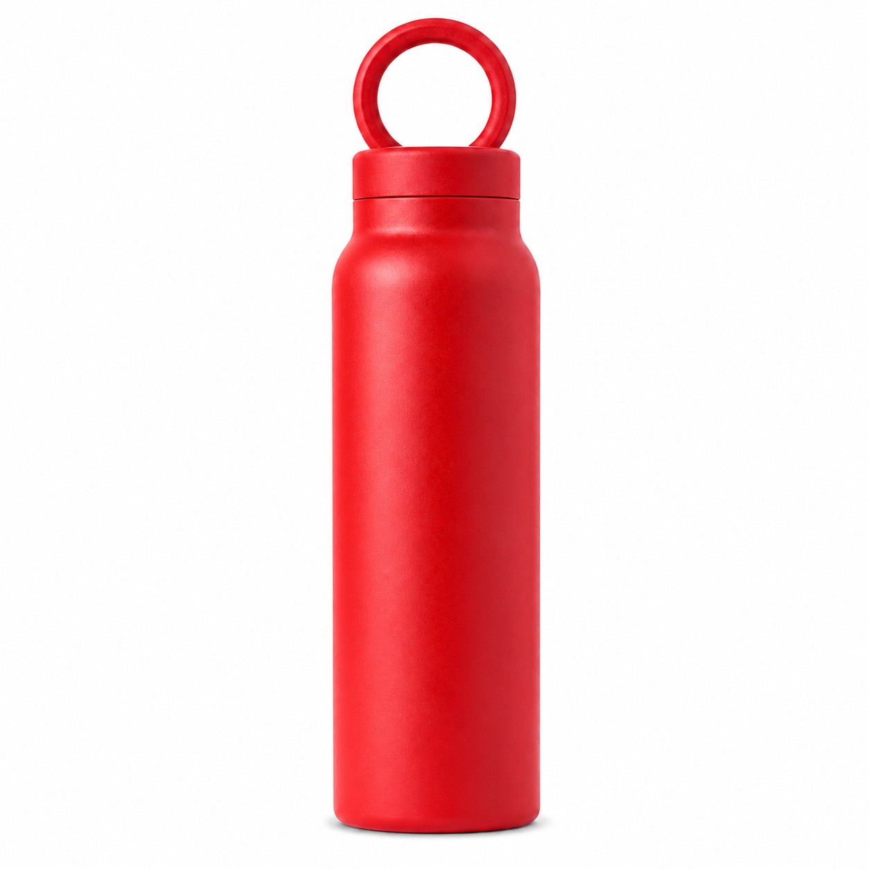 Magnetic Lid Insulated Water Bottle — Red