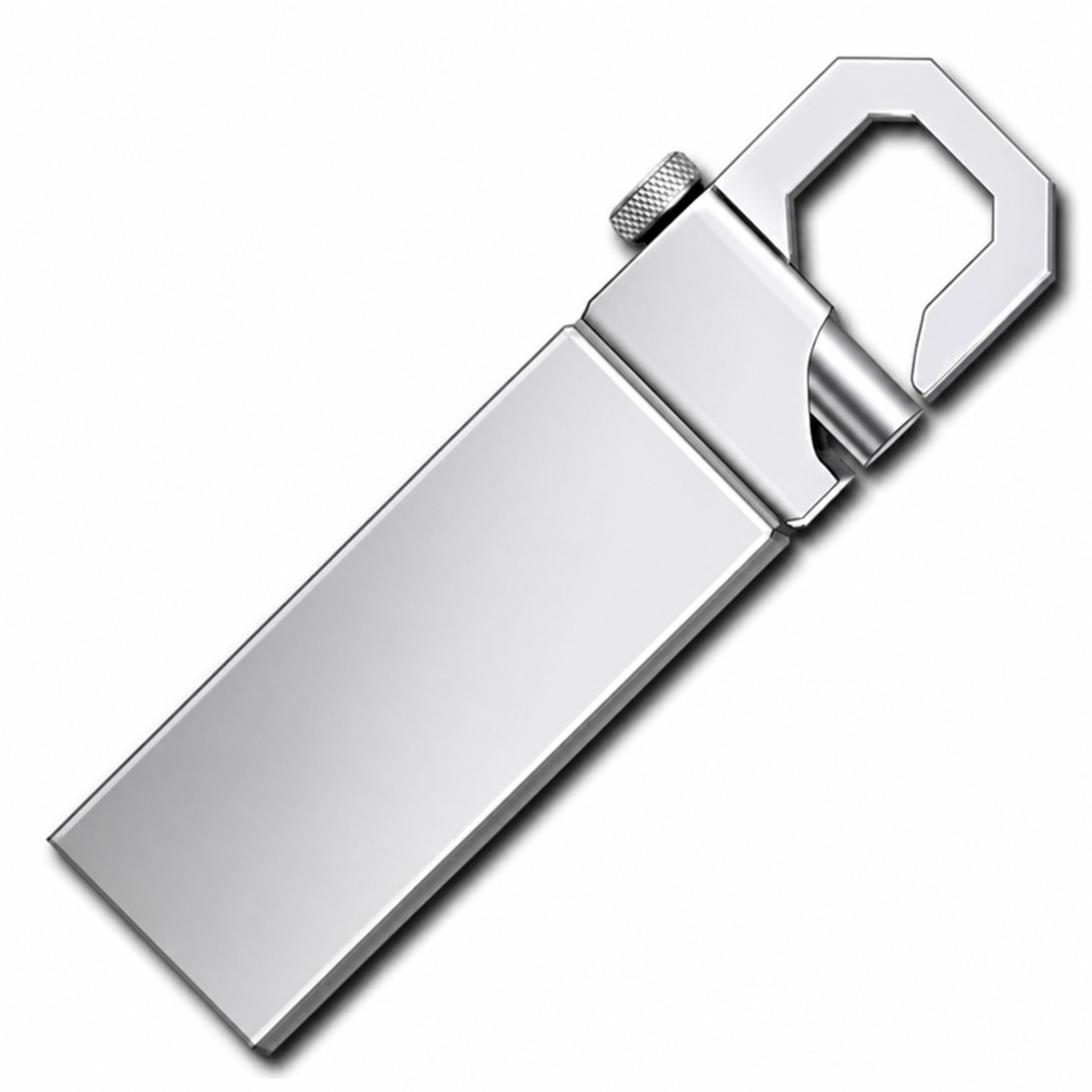 Keychain Metal USB Drive — Silver