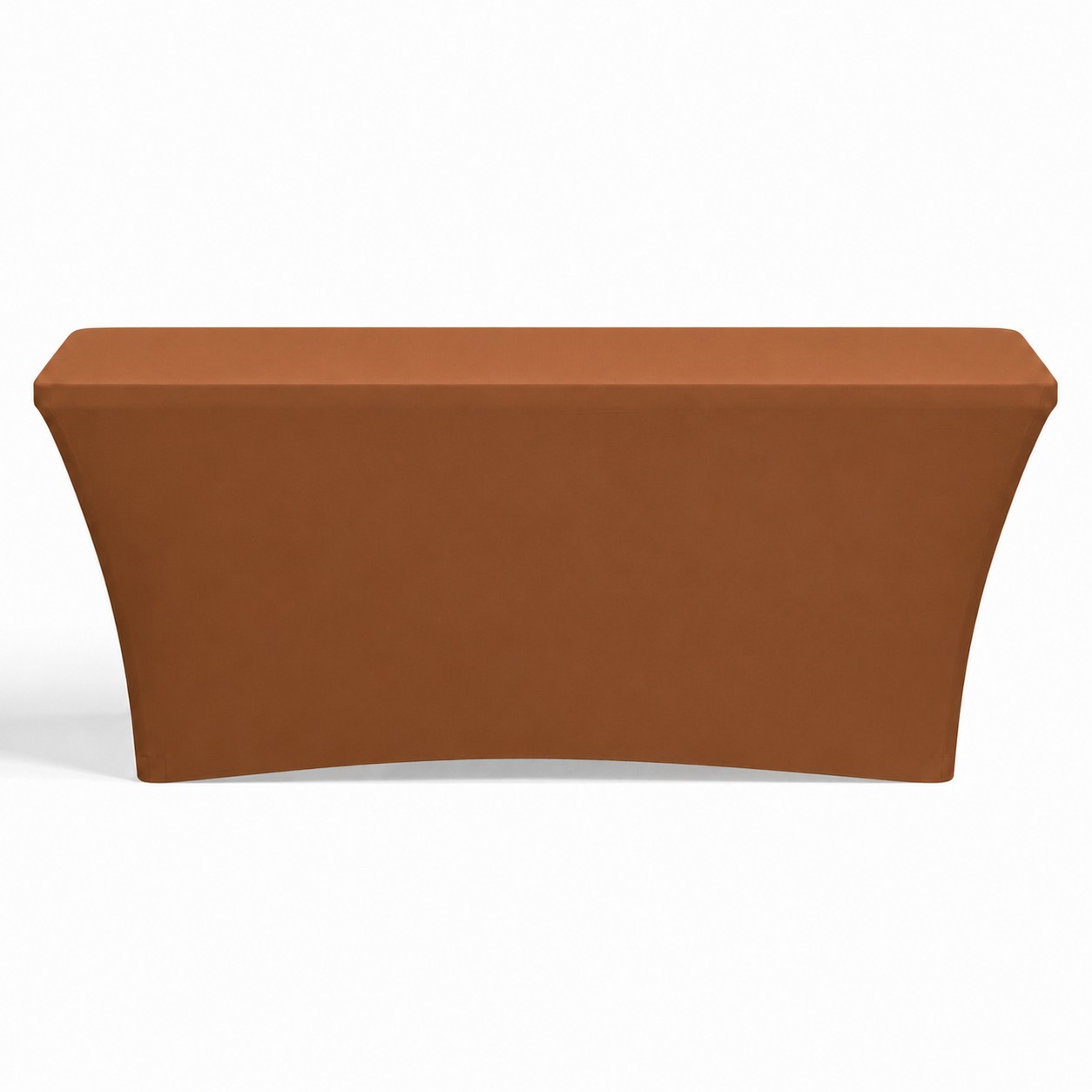 Zippered Six Foot Stretch Table Cover — Copper Brown