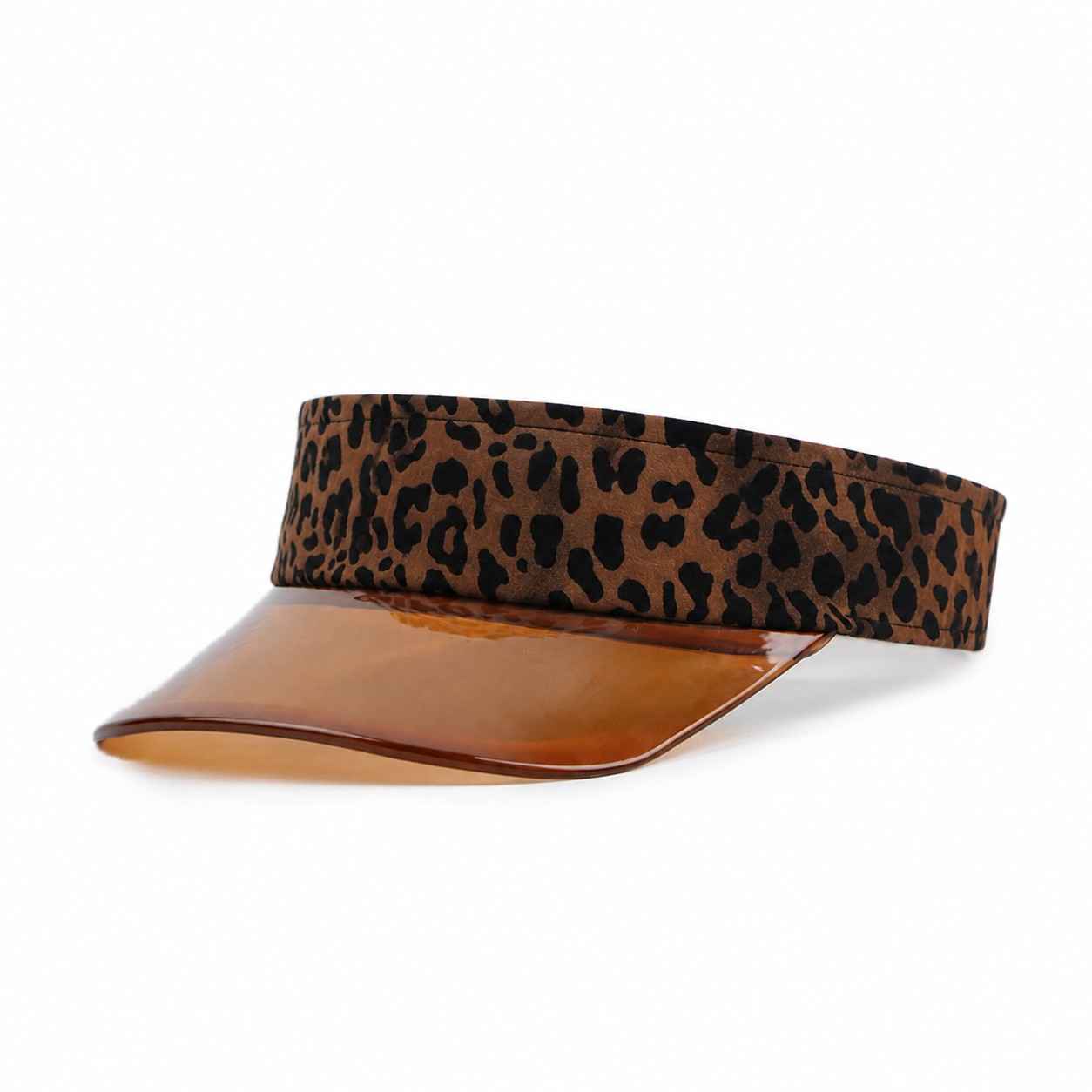PVC Tinted Beach Visor Hat — Brown/Black