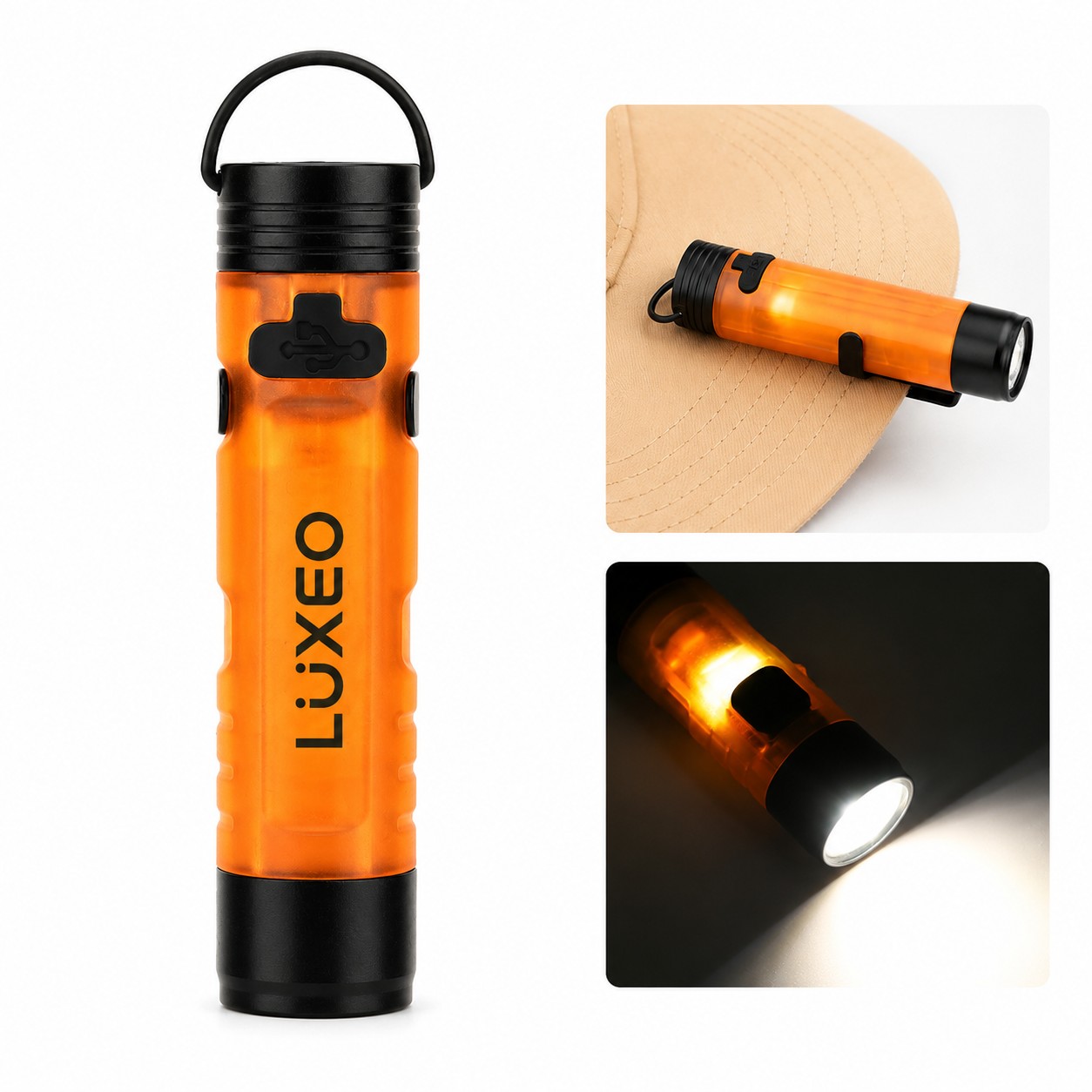 Magnetic Clip Camping Flashlight
