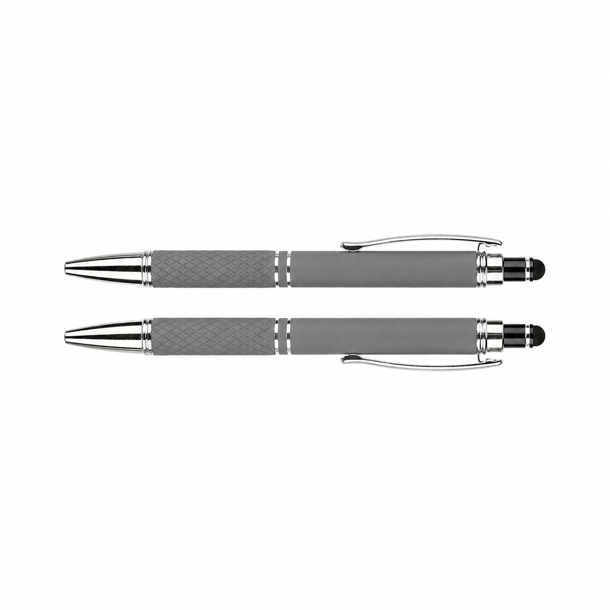 Soft Touch Aluminum Stylus Pen — Gray