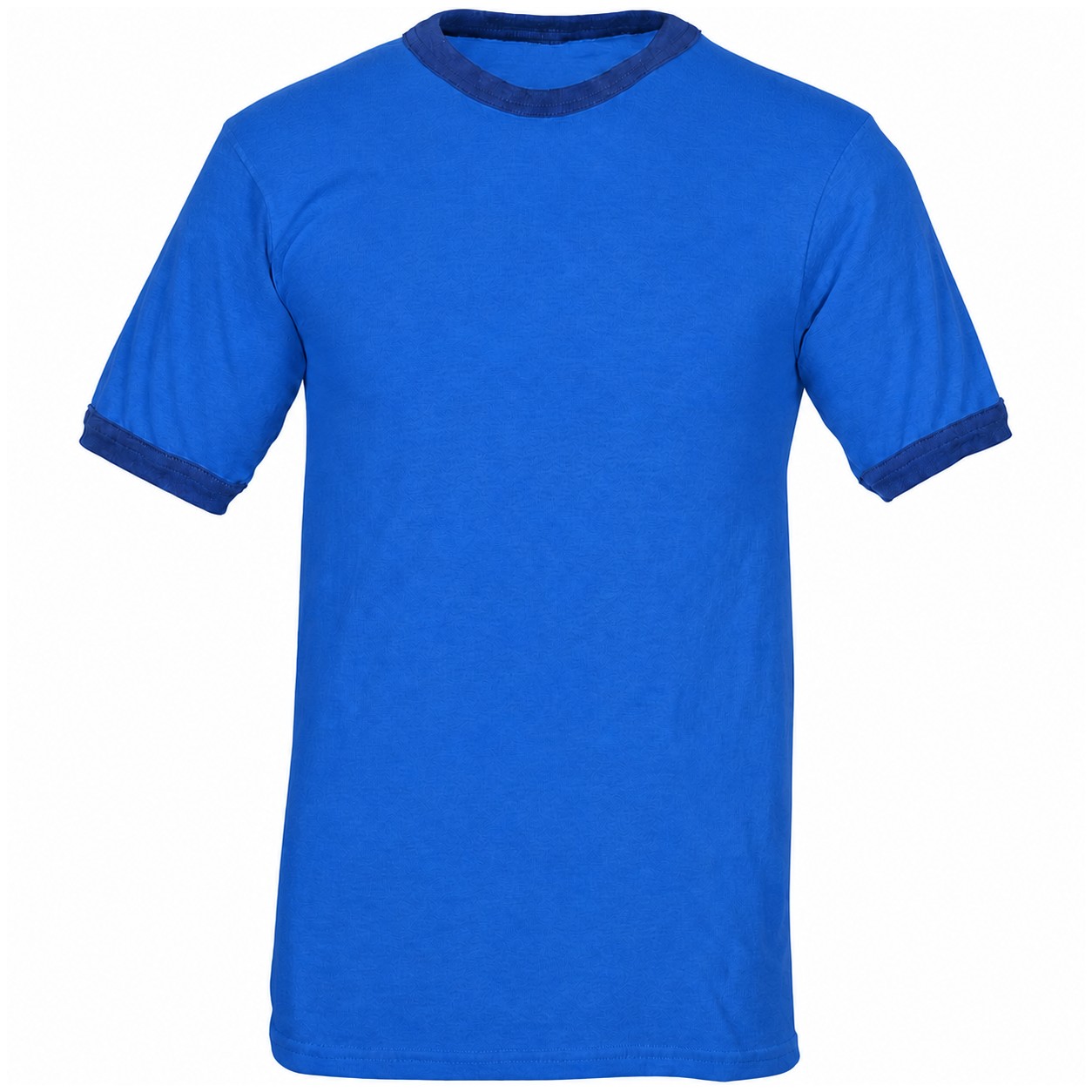 Contrast Trim Ringer Jersey Tee — Blue