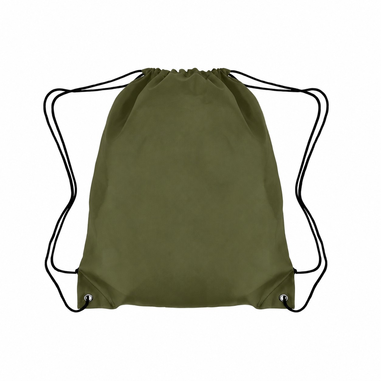 Drawcord Closure 210D Polyester Drawstring Bag — Army Green