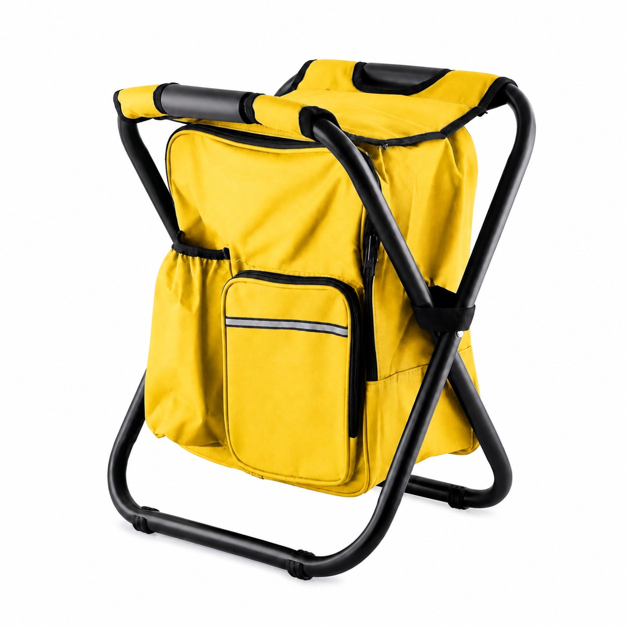 Insulated Backpack Folding Camp Chair — Yellow