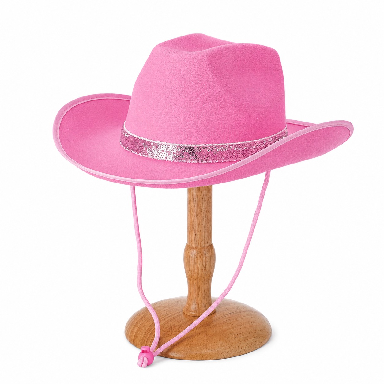 Polyester Sequin Band Cowboy Hat