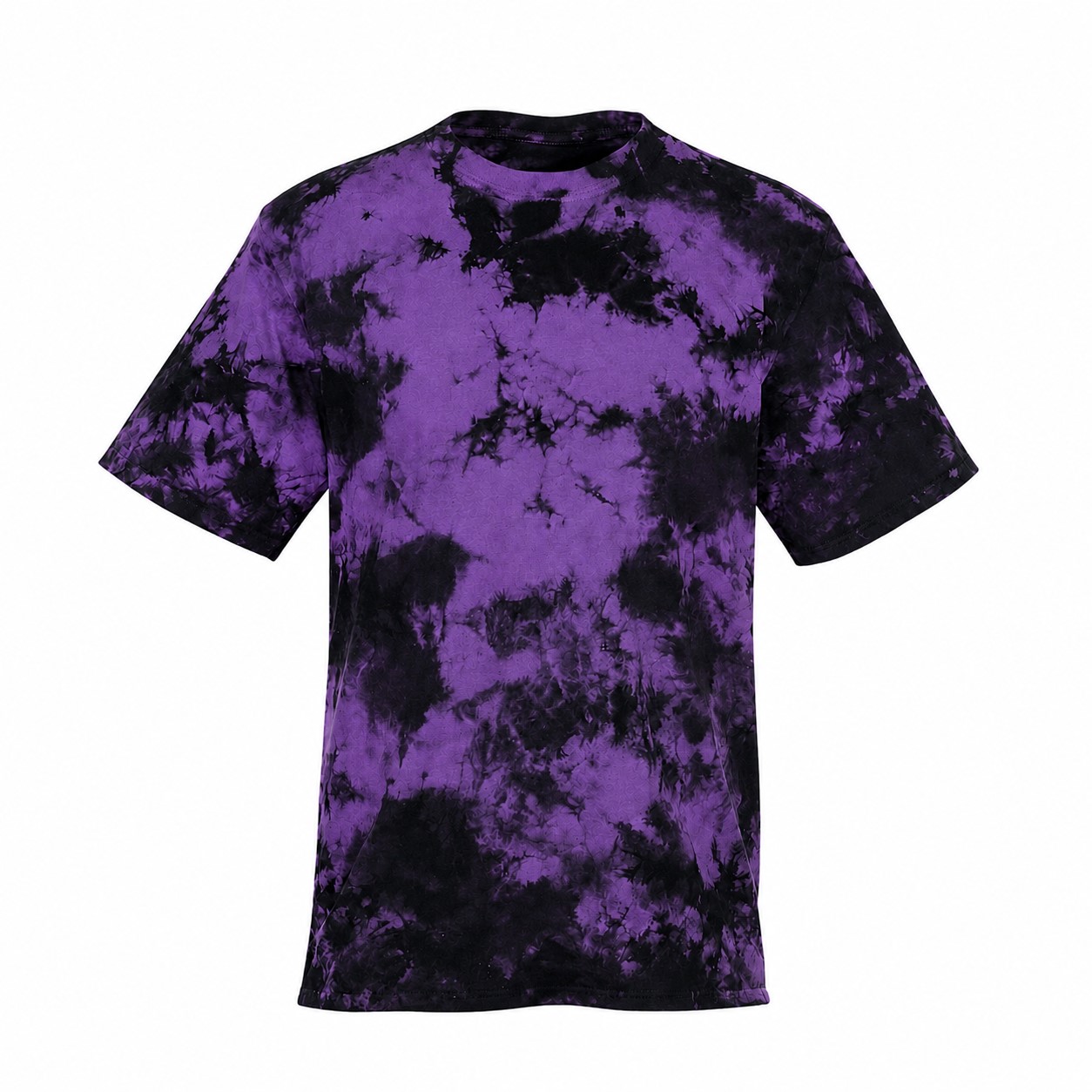 Crystal Dyed Cotton Crewneck Tee — Purple