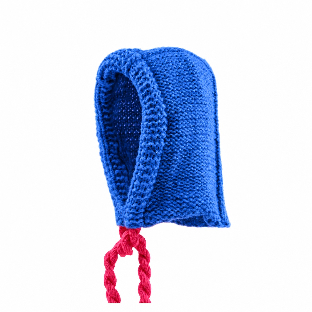 Cotton Blend Knit Balaclava Hood — Royal Blue