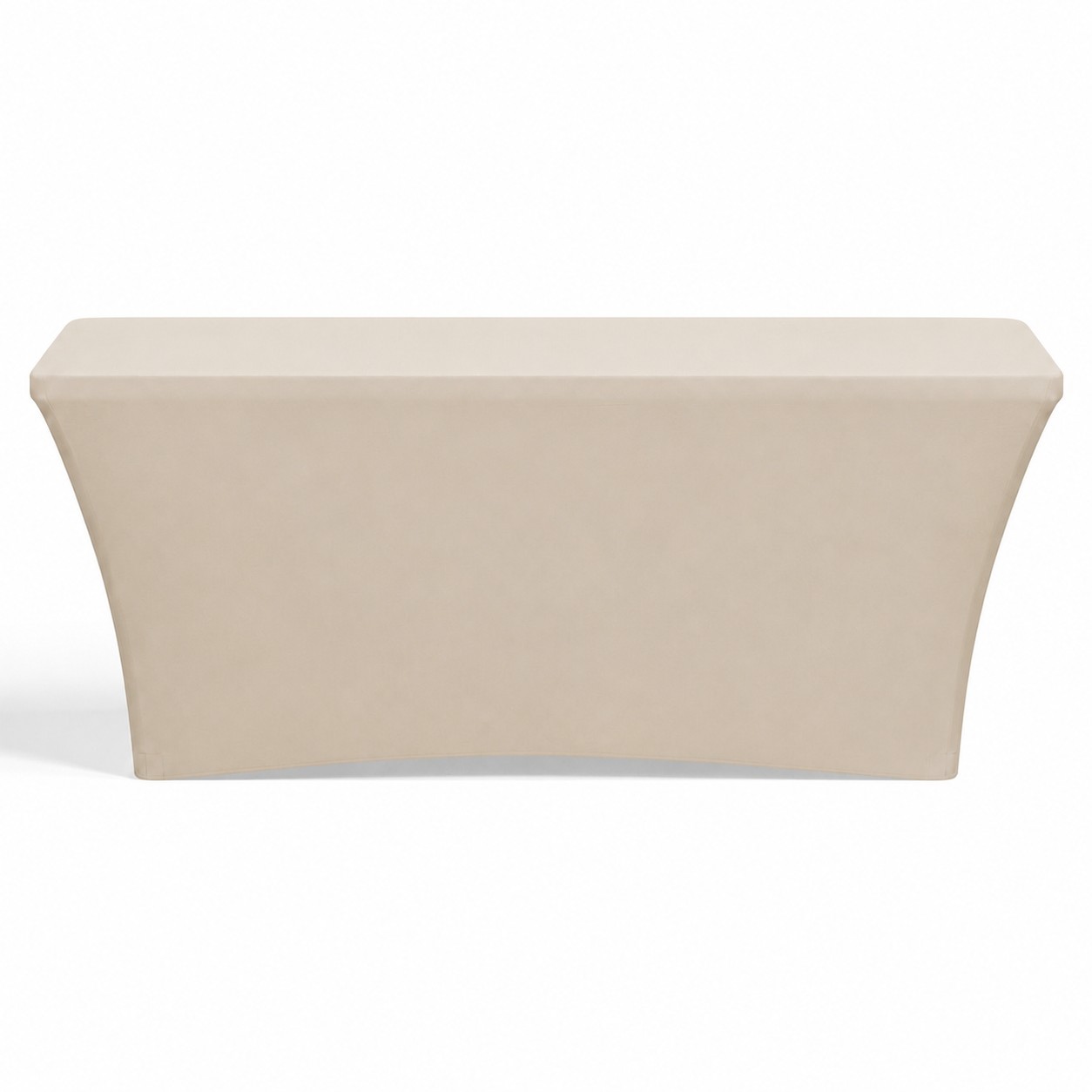 Zippered Six Foot Stretch Table Cover — Beige