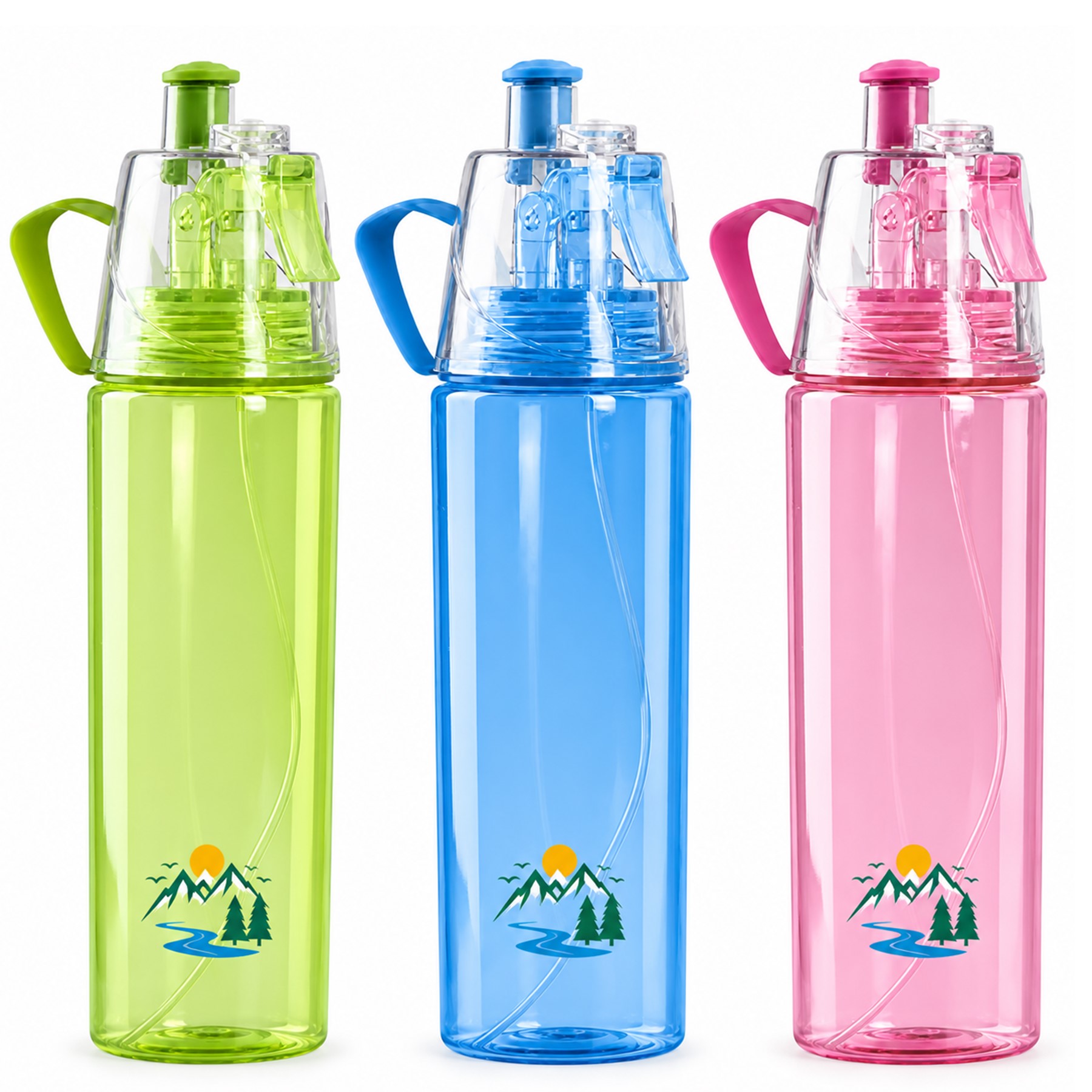 Polypropylene Hydration And Misting Bottle With Handle