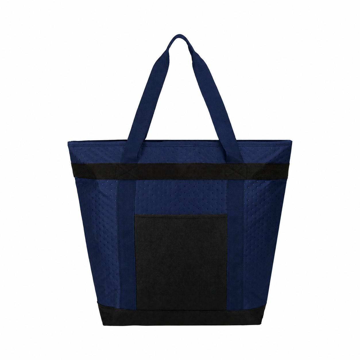 Plastic Bottom Insert Non-Woven Carry Bag — Navy Blue