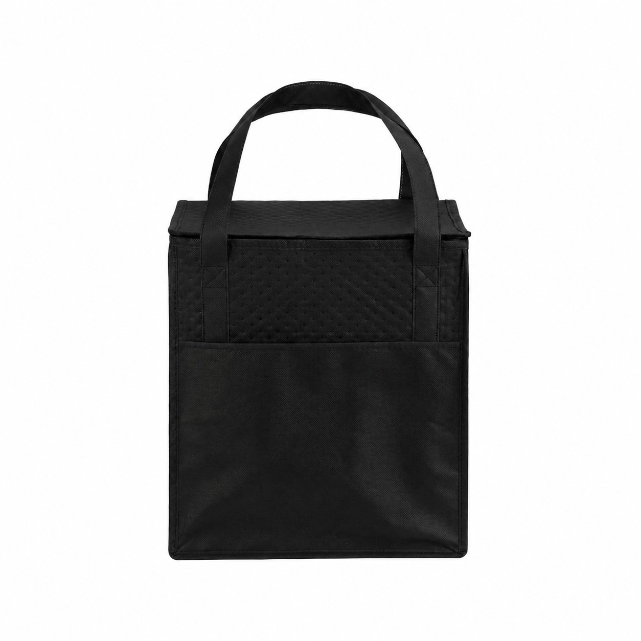 Insulated Non-Woven Shopping Tote — Black