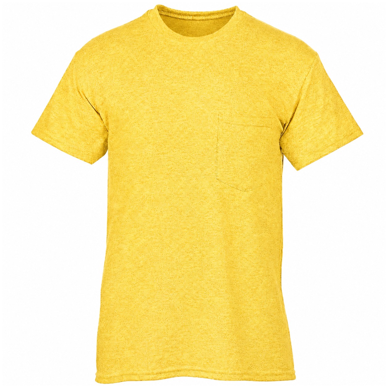 Cotton-Polyester Blend Pocket T-Shirt — Yellow