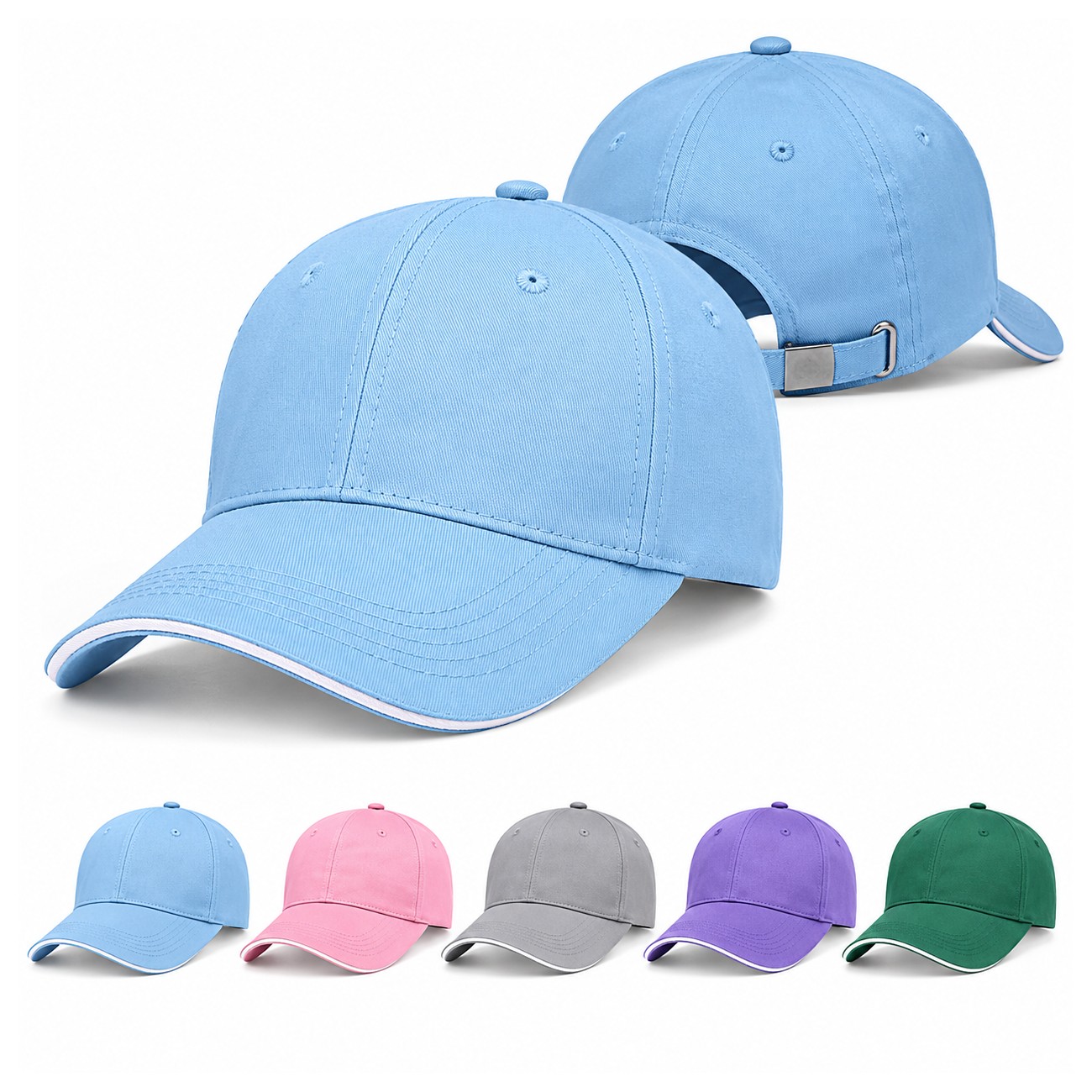 Breathability Eyelets Cotton Twill Front Cap