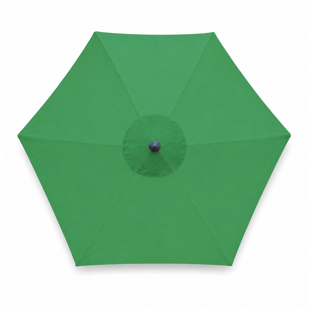 7-Foot Wooden Market Umbrella With Valance — Green