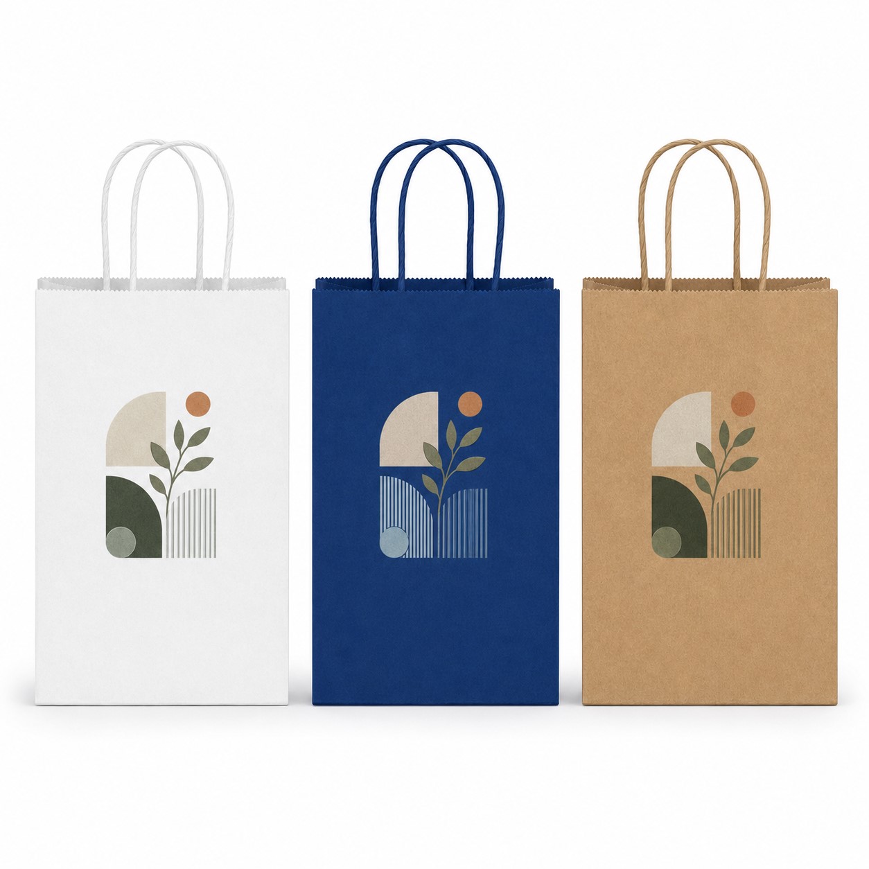 Reinforced Kraft Paper Gift Bag With Handles