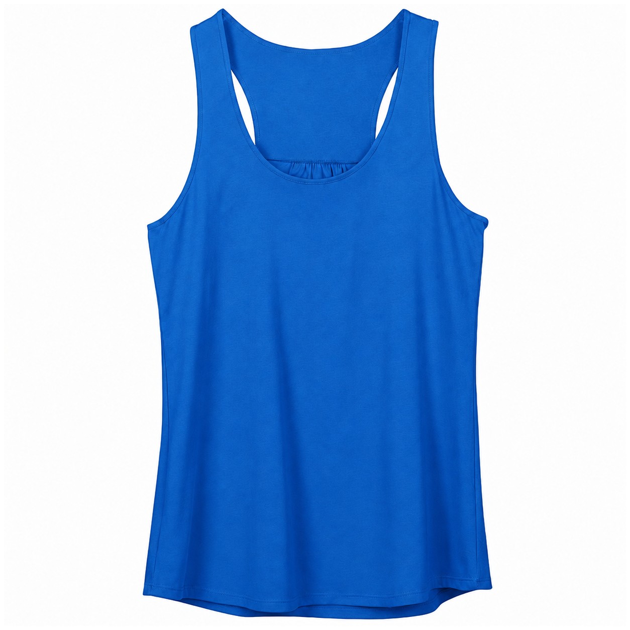 Ladies' Cotton Racerback Tank Top — Blue