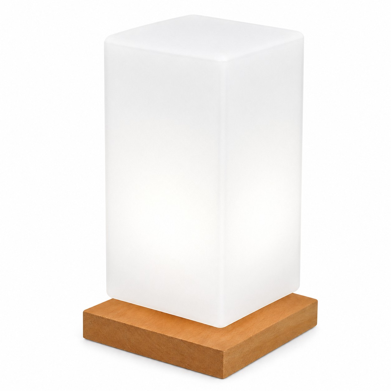 Frosted Glass LED Table Lamp — White