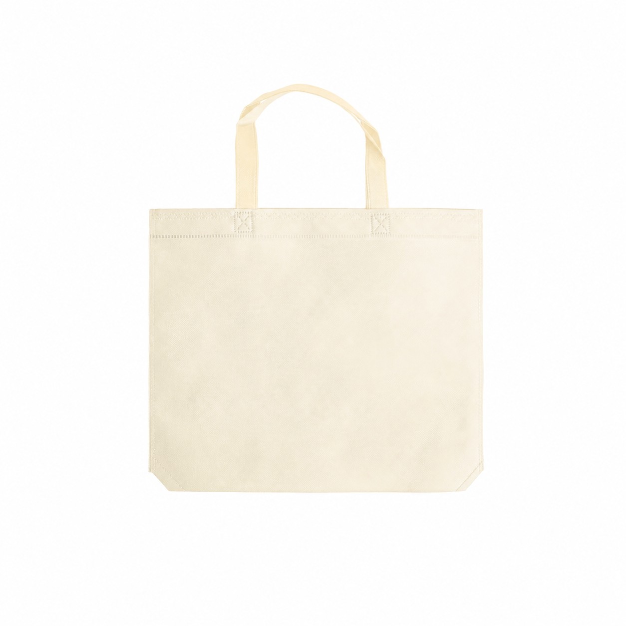 Smooth Surface Tote Bag — Cream White