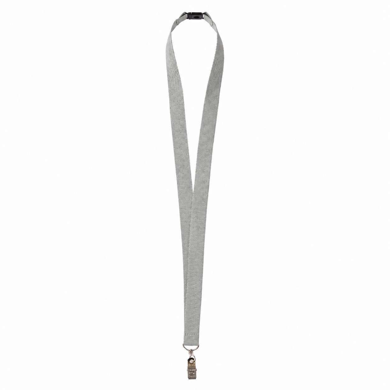 Three Quarter Inch Polyester Breakaway Lanyard — Nickel Silver