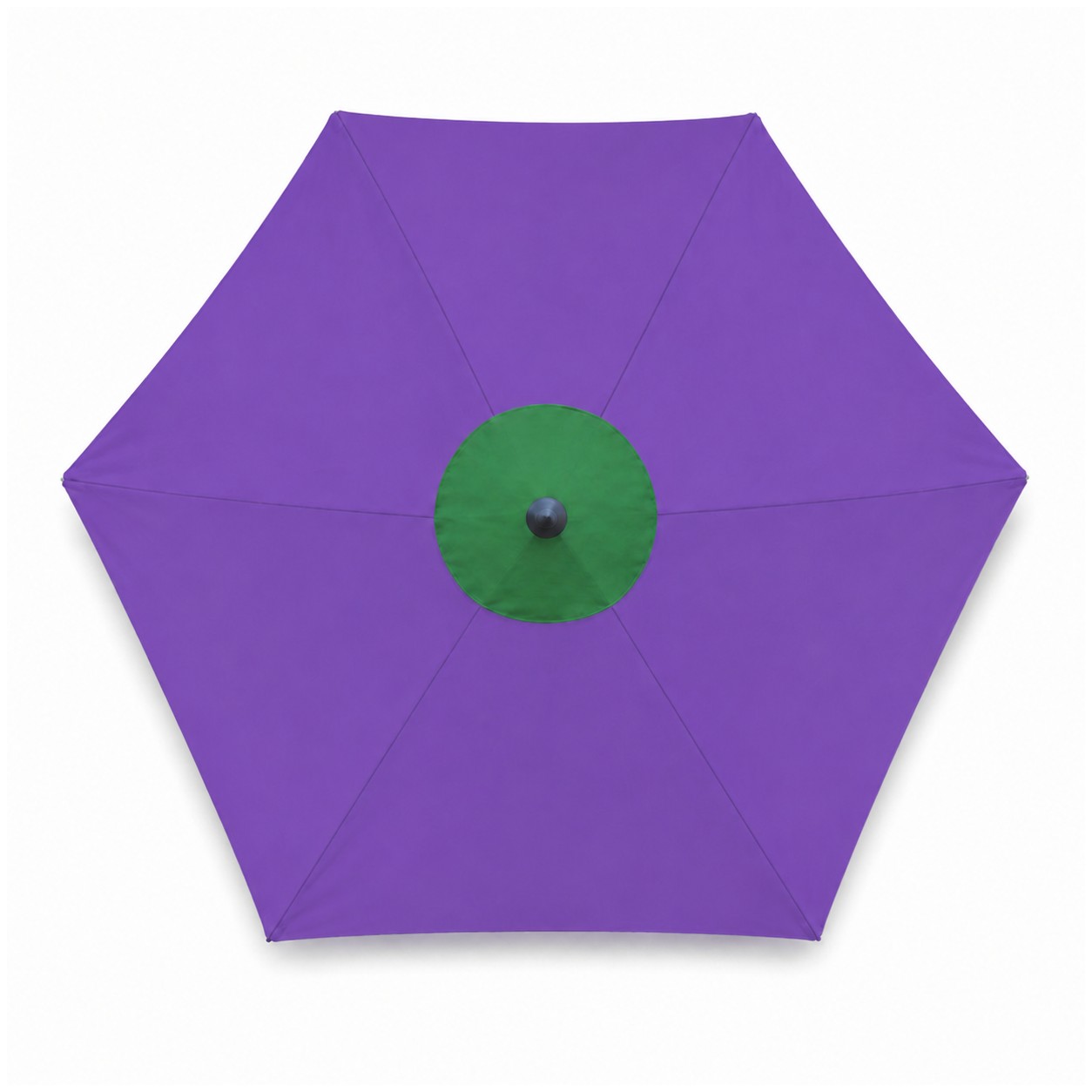 7-Foot Wooden Market Umbrella With Valance — Purple