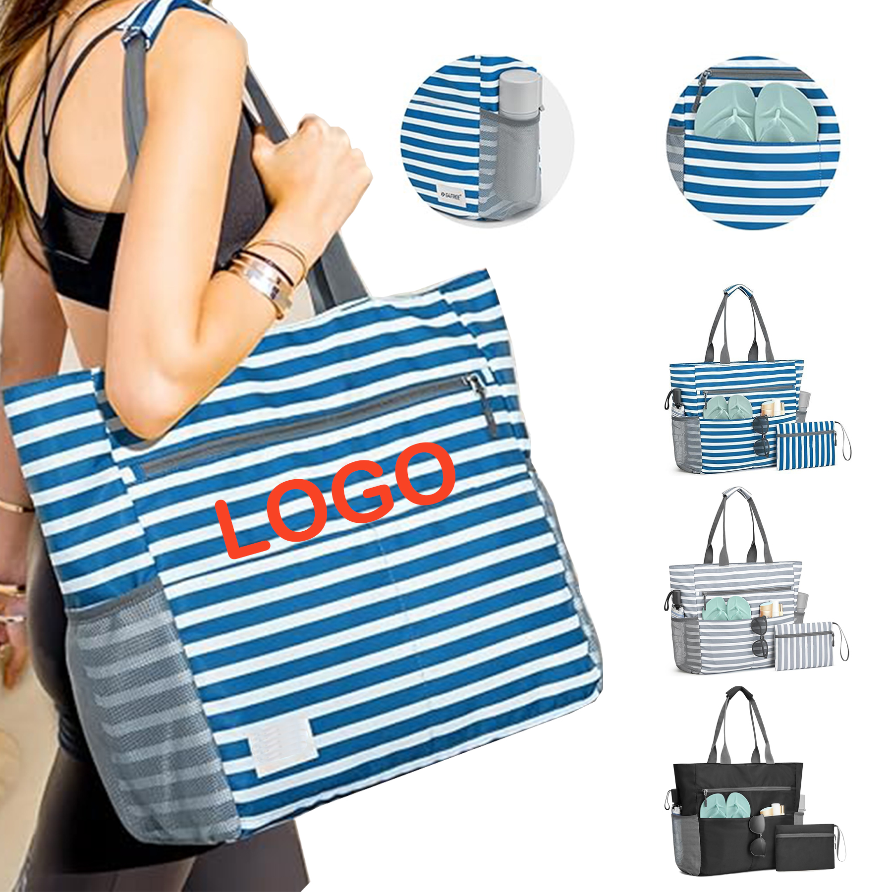 Waterproof Polyester Beach Tote Bag