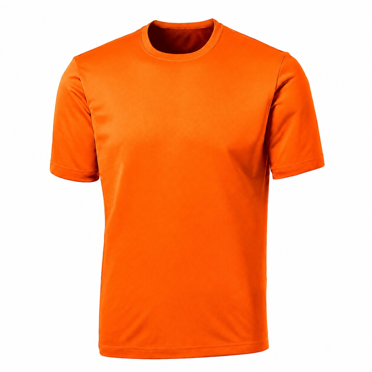 Men's Polyester Athletic Crewneck T-Shirt — Orange