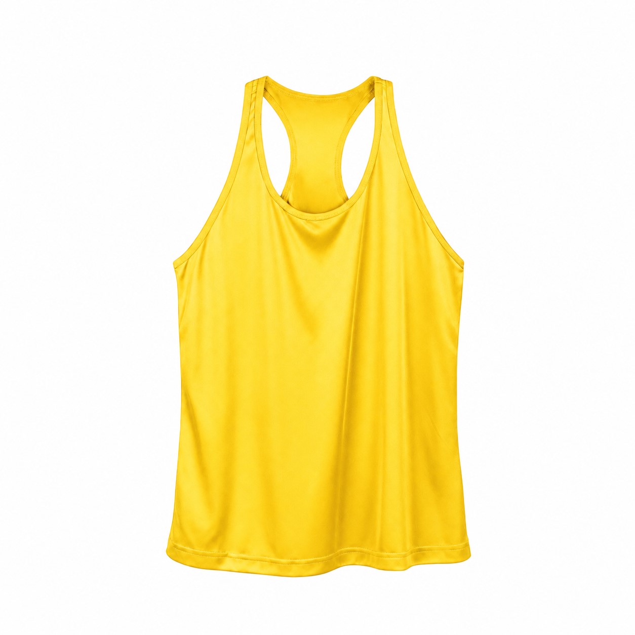 Ladies Racerback Polyester Performance Tank — Yellow