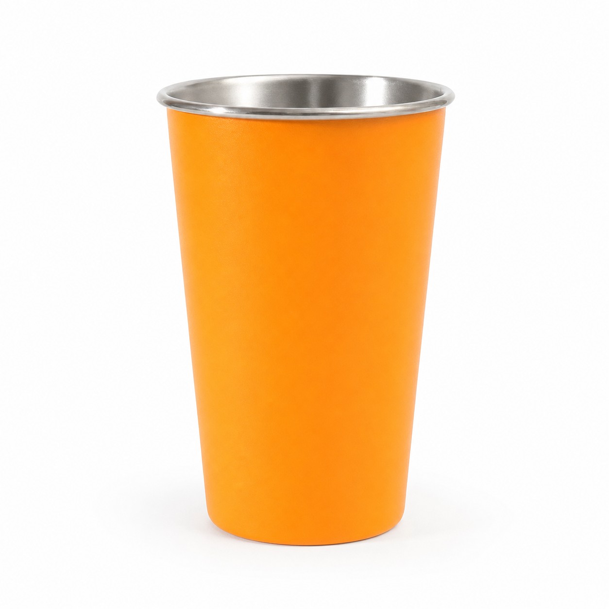 Polished 16 Oz Stainless Steel Pint Cup — view 2
