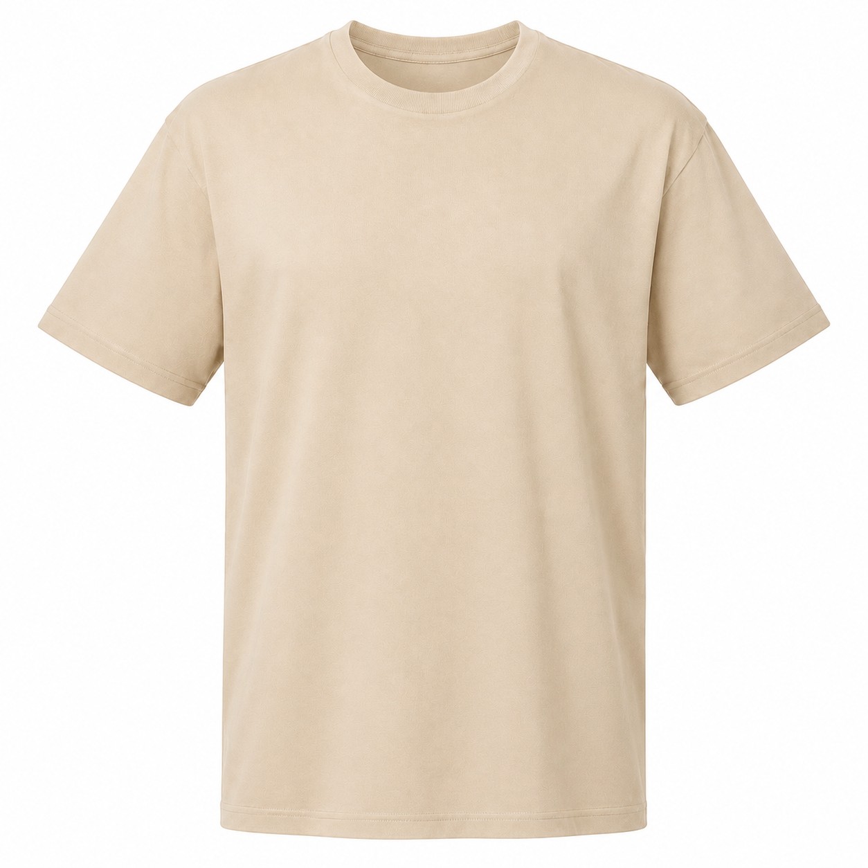 Men's Colorblock Polyester Quarter-Zip Pullover — Beige