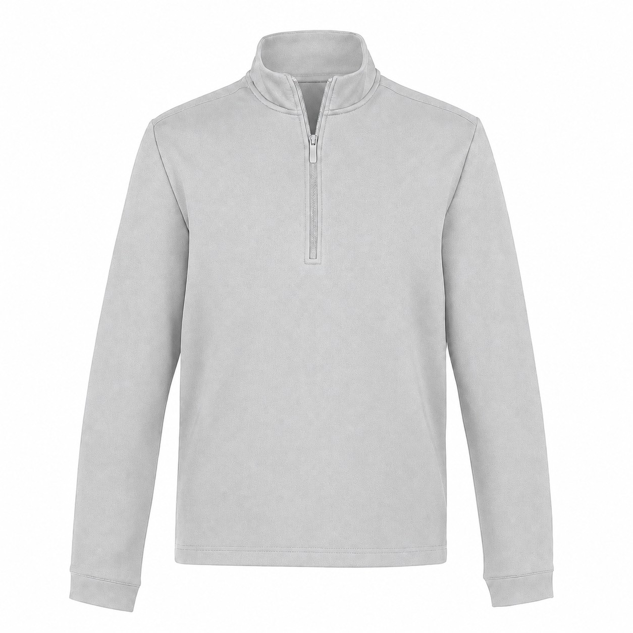 Men's Fleece Mock Neck Pullover — Silver