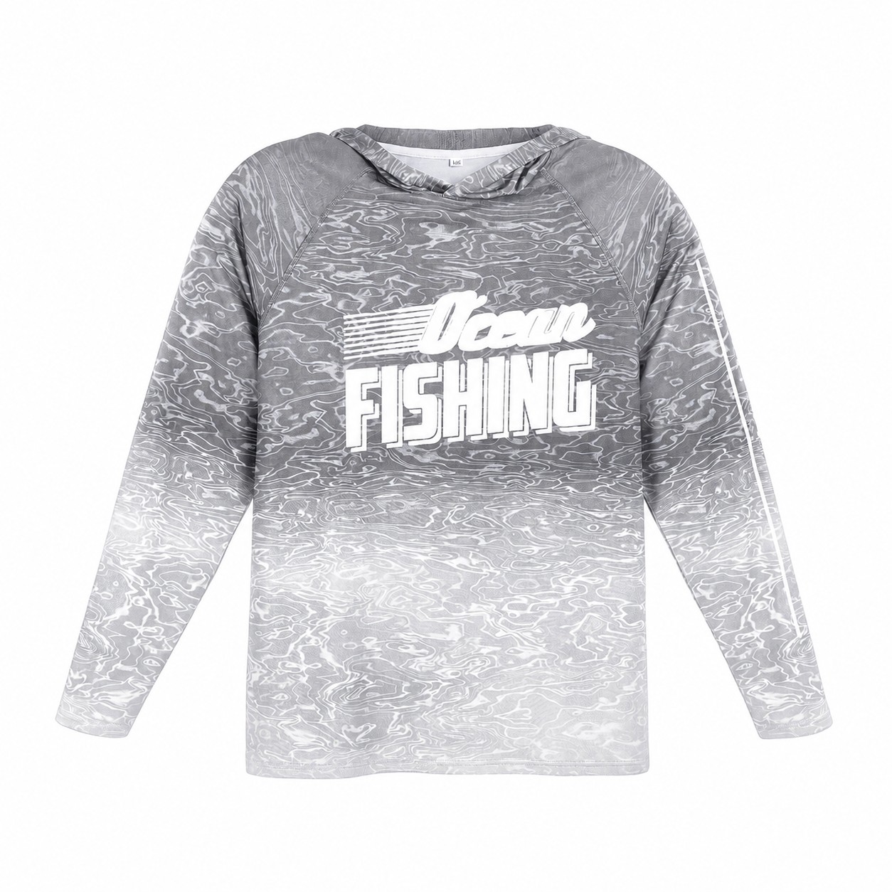 Fishing Sun Hoodie — Silver