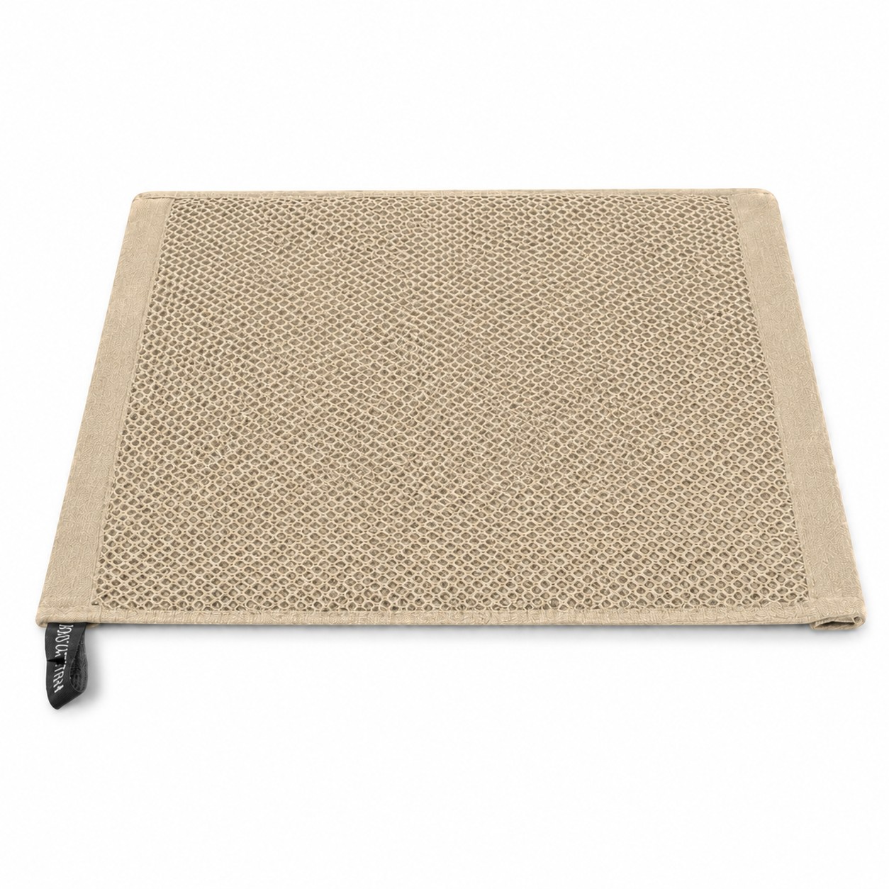 Square Cotton Kitchen Dish Towel — Light Khaki Beige