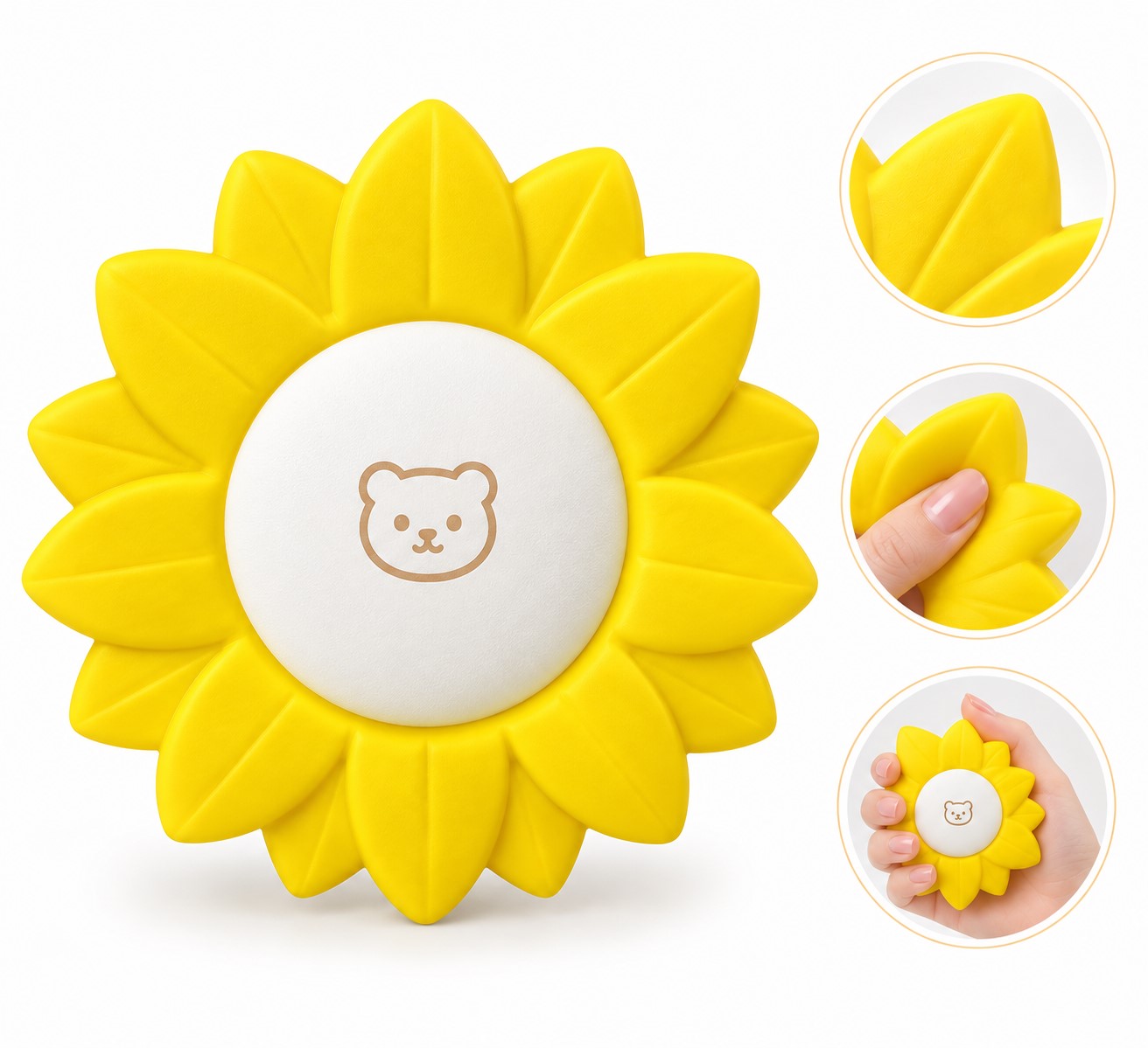 Open Center Sunflower PU Foam Stress Toy