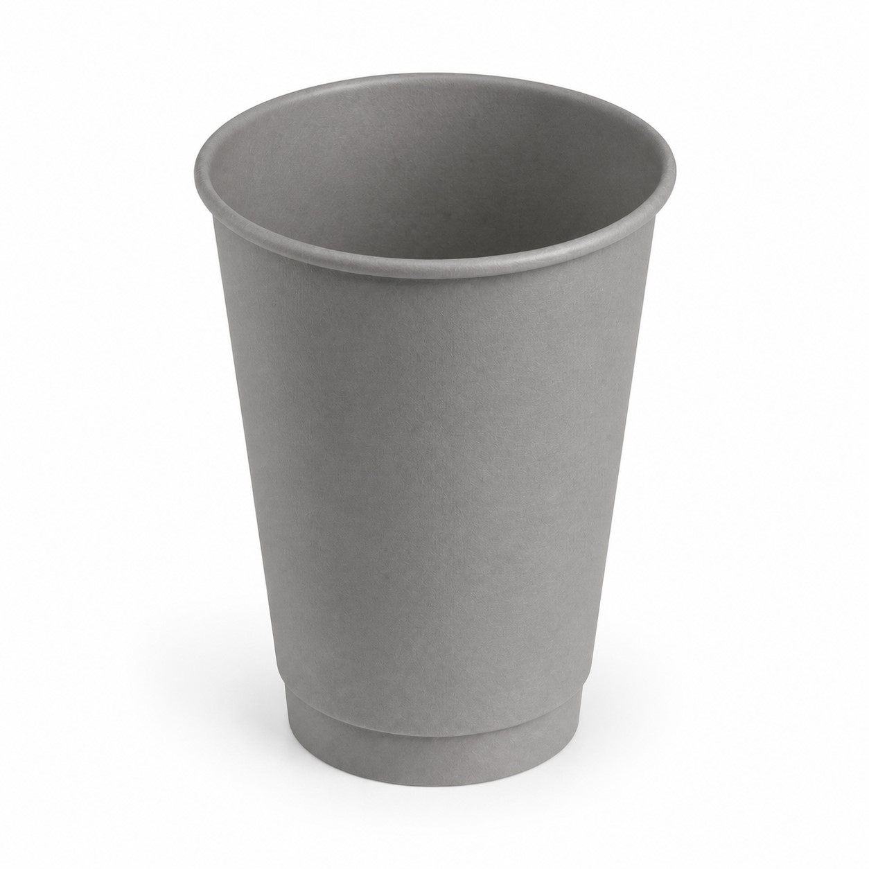 Sleeved Disposable Paper Drink Cup — Pewter Gray