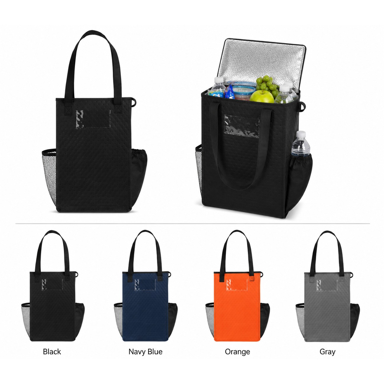 Reinforced Handles Black Cooler Tote