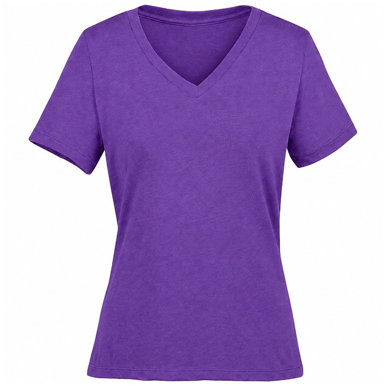 Relaxed Ladies V Neck Heather Tee — Purple