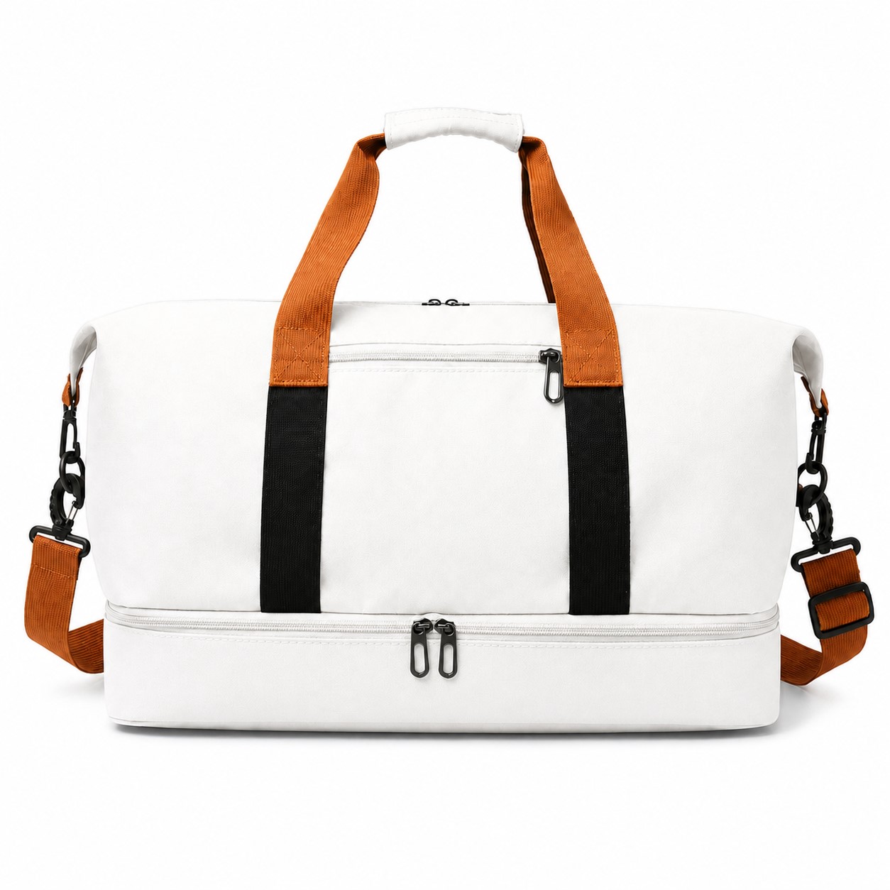 18.1-Inch Shoe Compartment Duffel Bag — Clear White
