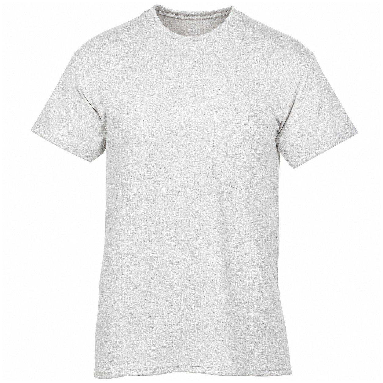 Cotton-Polyester Blend Pocket T-Shirt — Silver