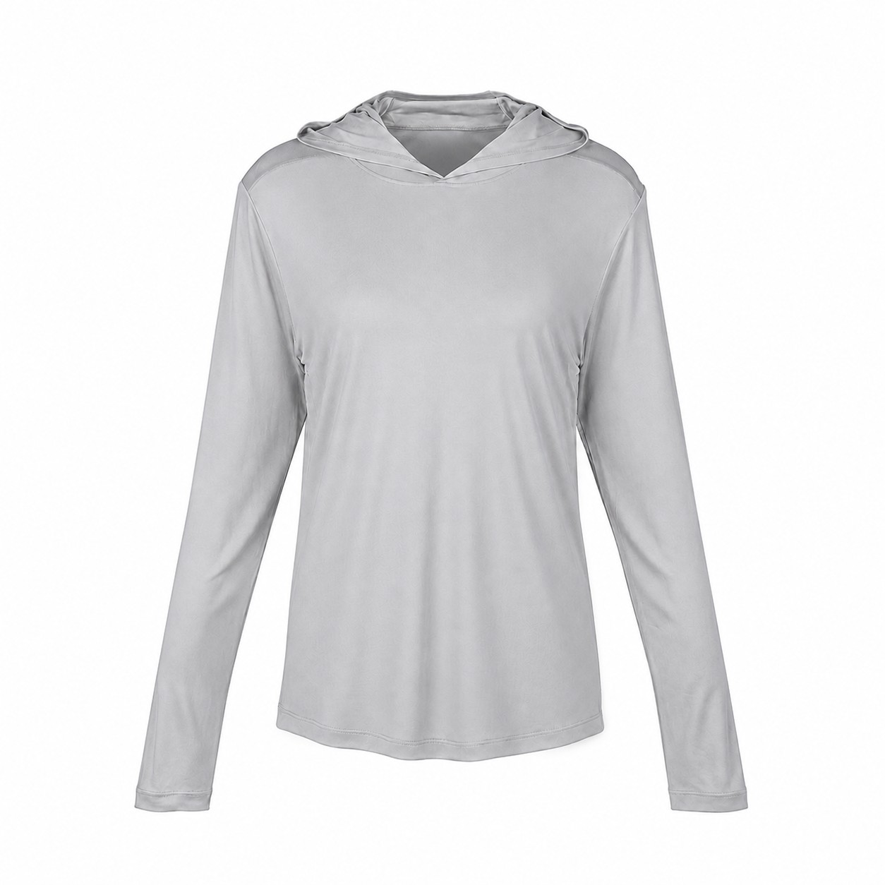 Polyester Hooded Sun Shirt — Silver