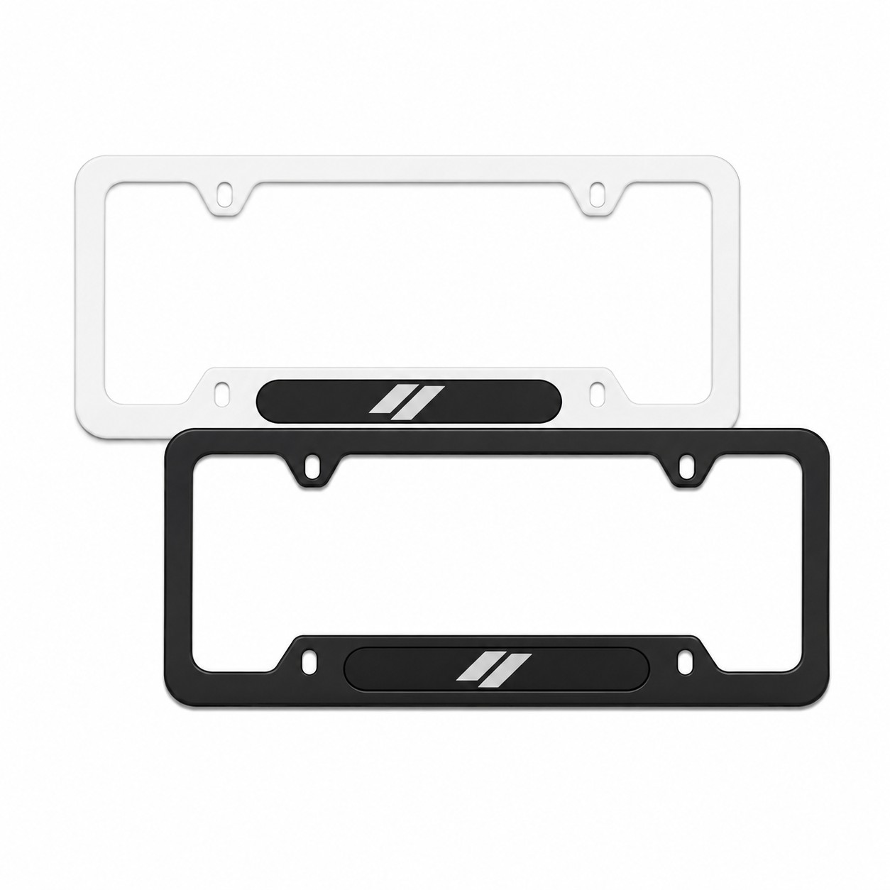American Flag Aluminum License Plate Frame Set